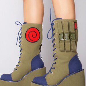 YRU Naruto Dune Kakashi Cosplay Platform Boots